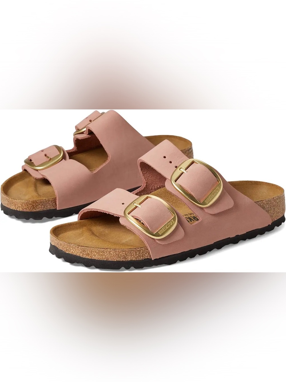 Birkenstock Arizona big buckle nubuck leather in old rose